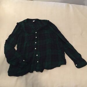 Old Navy plaid button down top